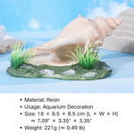 Unique Resin Conch Shell Ornament for Aquarium Aquascape Decoration - GreenFur