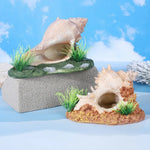 Unique Resin Conch Shell Ornament for Aquarium Aquascape Decoration - GreenFur