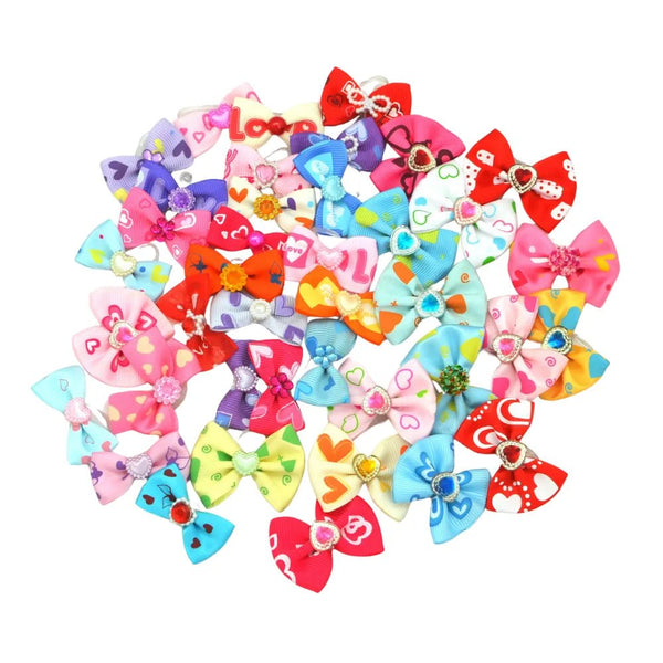 Unique Valentine's Day Pet Hair Bands Cute Puppy Hair Ties - GreenFur