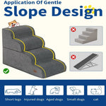 US Local Stock 3 Steps Foam Pet Stairs with Non - Slip Fluffy Surface and Washable Cover, US Warehouse Free Shipping - GreenFur