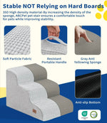 US Local Stock 3 Steps Grey Dog Stairs for Small Dogs, US Warehouse Free Shipping - GreenFur