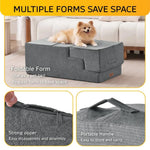 US Local Stock 4 Step Grey Dog Stairs for Small Dogs and Cats, US Warehouse Free Shipping - GreenFur
