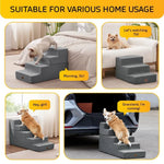 US Local Stock 5 Step Foam Dog Stairs for Small and Medium Pets, US Warehouse Free Shipping - GreenFur