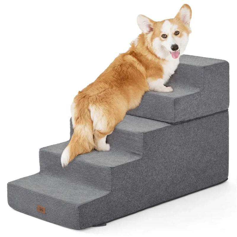US Local Stock 5 Step Foam Dog Stairs for Small and Medium Pets, US Warehouse Free Shipping - GreenFur