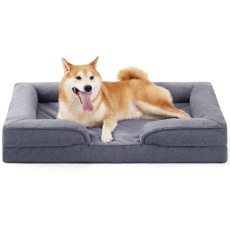 US Local Stock Large Dog Grey Bed Orthopedic Sofa, US Warehouse Free Shipping - GreenFur