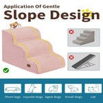 US Local Stock Pink 3 Step Dog Steps for High Bed, US Warehouse Free Shipping - GreenFur