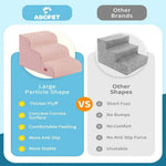 US Local Stock Pink 3 Step Dog Steps for High Bed, US Warehouse Free Shipping - GreenFur