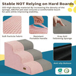 US Local Stock Pink 3 Step Dog Steps for High Bed, US Warehouse Free Shipping - GreenFur