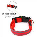 USB Rechargeable Reflective LED Dog Collar for Night Walks - GreenFur