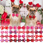 Valentine's Day Adjustable Pet Bow Tie Romantic Pink Dog and Cat Collar Accessory - GreenFur