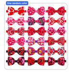 Valentine's Day Adjustable Pet Bow Tie Romantic Pink Dog and Cat Collar Accessory - GreenFur