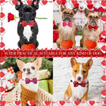 Valentine's Day Adjustable Pet Bow Tie Romantic Pink Dog and Cat Collar Accessory - GreenFur