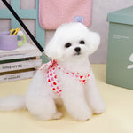 Valentine's Day Bow Design Pet Heart Chest Top Harness with Mesh Lining - GreenFur