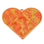 Valentine's Day Colorful Heart - Shaped Non - Slip Slow Feed Design Pet Lick Mat - GreenFur