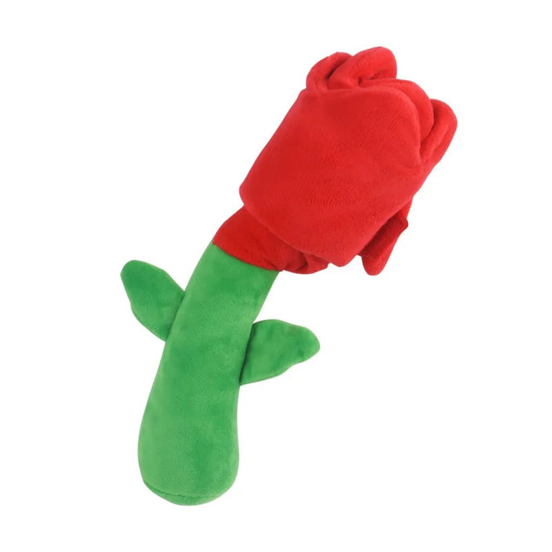 Valentine's Day Creative Rose - Shaped Pet Dog Toy with Sound Interactive Puzzle Toy - GreenFur