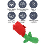 Valentine's Day Creative Rose - Shaped Pet Dog Toy with Sound Interactive Puzzle Toy - GreenFur