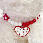 Valentine's Day Cute Pet Collar with Heart Pendant Adjustable Necklace for Cats and Small Dogs - GreenFur