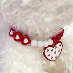 Valentine's Day Cute Pet Collar with Heart Pendant Adjustable Necklace for Cats and Small Dogs - GreenFur