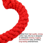 Valentine's Day Durable Interactive Heart Shaped Cotton Rope Dog Toy - GreenFur