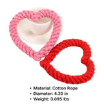Valentine's Day Durable Interactive Heart Shaped Cotton Rope Dog Toy - GreenFur
