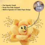 Valentine's Day Engaging Snuffle Flower Dog Toy with Hidden Treat and Squeaker - GreenFur