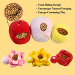 Valentine's Day Engaging Snuffle Flower Dog Toy with Hidden Treat and Squeaker - GreenFur