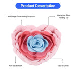 Valentine's Day Gradient Rose Edge Snuffle Mat Interactive Slow Feeding Puzzle Toy for Dog Cat and Small Pet - GreenFur