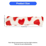 Valentine's Day Heart Pattern Long Plush Cat Pillow with Internal Crinkle Paper for Interactive Self Play - GreenFur