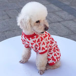 Valentine's Day Heart Print Four Legged Jumpsuit for Small to Medium Dogs - GreenFur