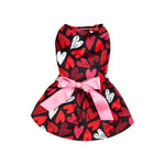 Valentine's Day Heart Print Pet Dress Princess Style Outfit for Small Dog and Cat - GreenFur
