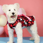 Valentine's Day Heart Print Pet Dress Princess Style Outfit for Small Dog and Cat - GreenFur