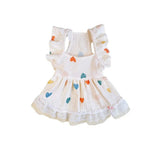 Valentine's Day Heart Print Ruffle Pet Dress - GreenFur