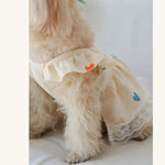 Valentine's Day Heart Print Ruffle Pet Dress - GreenFur