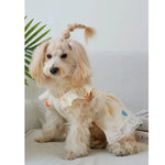Valentine's Day Heart Print Ruffle Pet Dress - GreenFur
