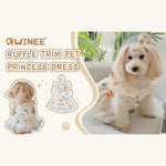 Valentine's Day Heart Print Ruffle Pet Dress - GreenFur