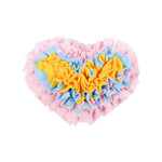 Valentine's Day Heart Rose Design Snuffle Mat Interactive Slow Feeding Toy for Dog Cat and Small Pet - GreenFur