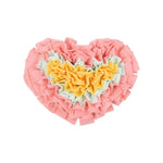 Valentine's Day Heart Rose Design Snuffle Mat Interactive Slow Feeding Toy for Dog Cat and Small Pet - GreenFur