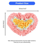 Valentine's Day Heart Rose Design Snuffle Mat Interactive Slow Feeding Toy for Dog Cat and Small Pet - GreenFur