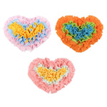 Valentine's Day Heart Rose Design Snuffle Mat Interactive Slow Feeding Toy for Dog Cat and Small Pet - GreenFur