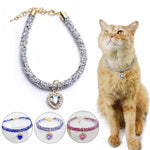 Valentine's Day Heart - Shaped Crystal Pet Necklace for Cats and Dogs - GreenFur