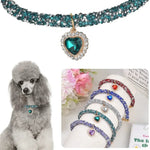 Valentine's Day Heart - Shaped Crystal Pet Necklace for Cats and Dogs - GreenFur