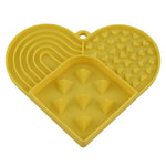Valentine's Day Heart - Shaped Non - Slip Slow Feed Design Silicone Pet Lick Mat - GreenFur