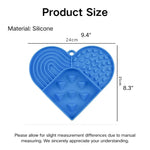 Valentine's Day Heart - Shaped Non - Slip Slow Feed Design Silicone Pet Lick Mat - GreenFur
