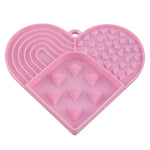 Valentine's Day Heart - Shaped Non - Slip Slow Feed Design Silicone Pet Lick Mat - GreenFur
