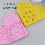 Valentine's Day Heart - Shaped Non - Slip Slow Feed Design Silicone Pet Lick Mat - GreenFur