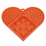 Valentine's Day Heart - Shaped Non - Slip Slow Feed Design Silicone Pet Lick Mat - GreenFur