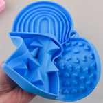 Valentine's Day Heart - Shaped Non - Slip Slow Feed Design Silicone Pet Lick Mat - GreenFur