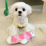 Valentine's Day Interactive Cartoon Sock Plush Pet Toy with Crinkle and BB Sound - GreenFur