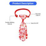 Valentine's Day Pet Bow Tie Stylish Heart Pattern Dog and Cat Neckwear Accessory - GreenFur