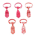 Valentine's Day Pet Bow Tie Stylish Heart Pattern Dog and Cat Neckwear Accessory - GreenFur